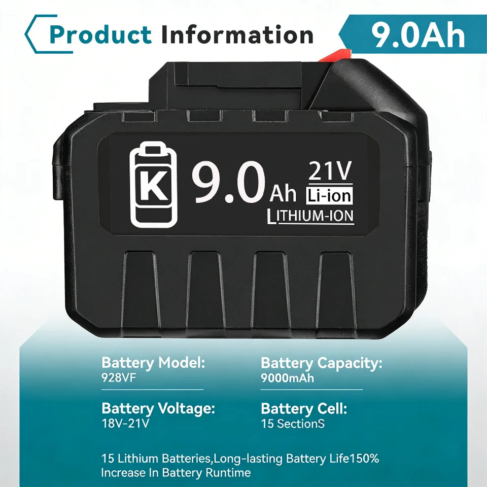 Rechargeable Lithium Battery 18V 21V MAX For Makita BL1830 B