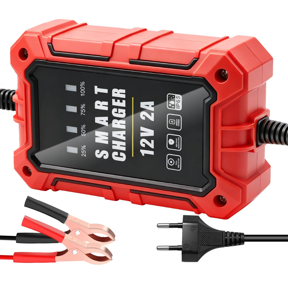 Intelligent Car Battery Charger Full Automatic Fast Power Charging Auto Accessories For SUV Motorcycle Truck Pulse Repair Tools