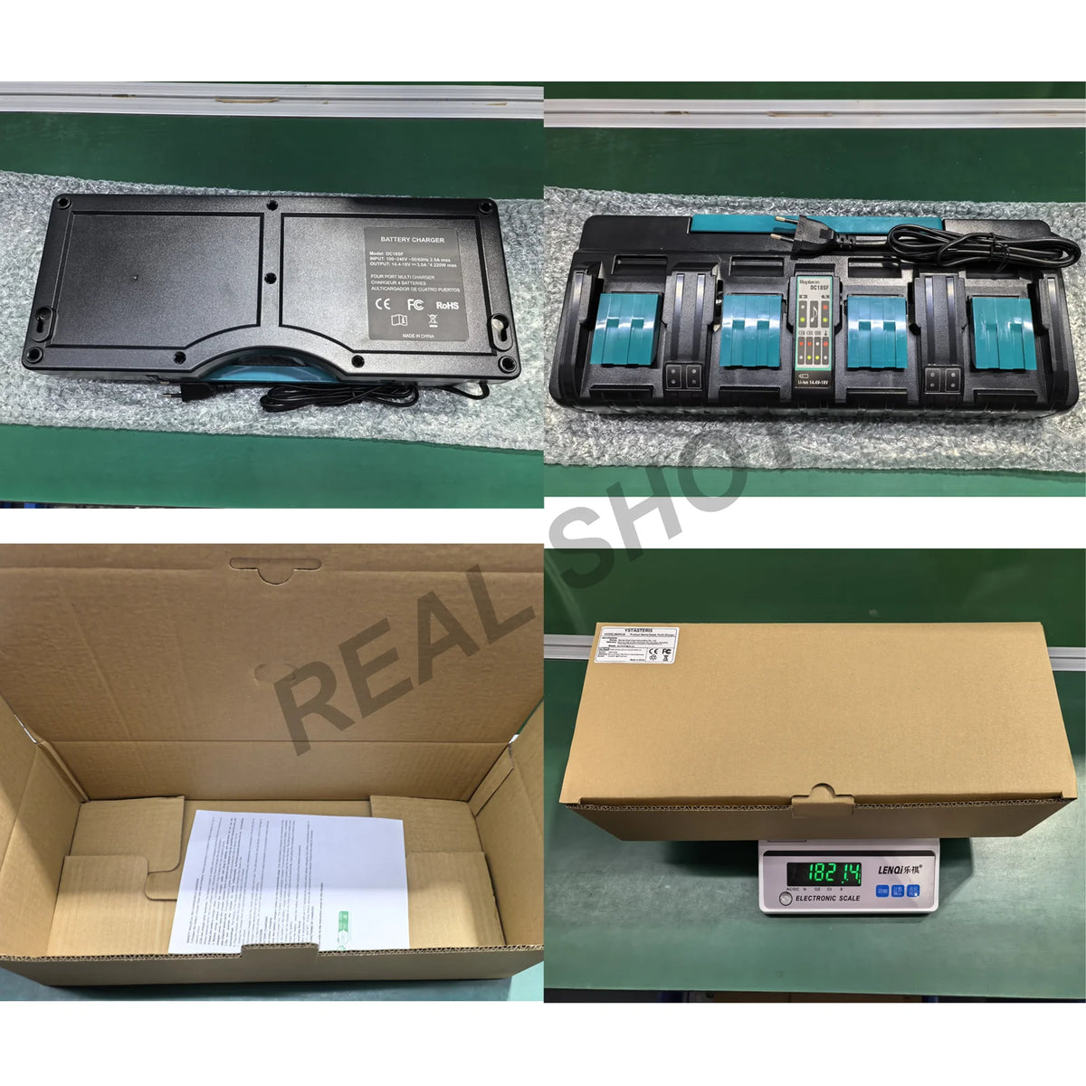 DC18SF For Makita 18V 14.4V 4 Port Li-ion Battery Charger Fo