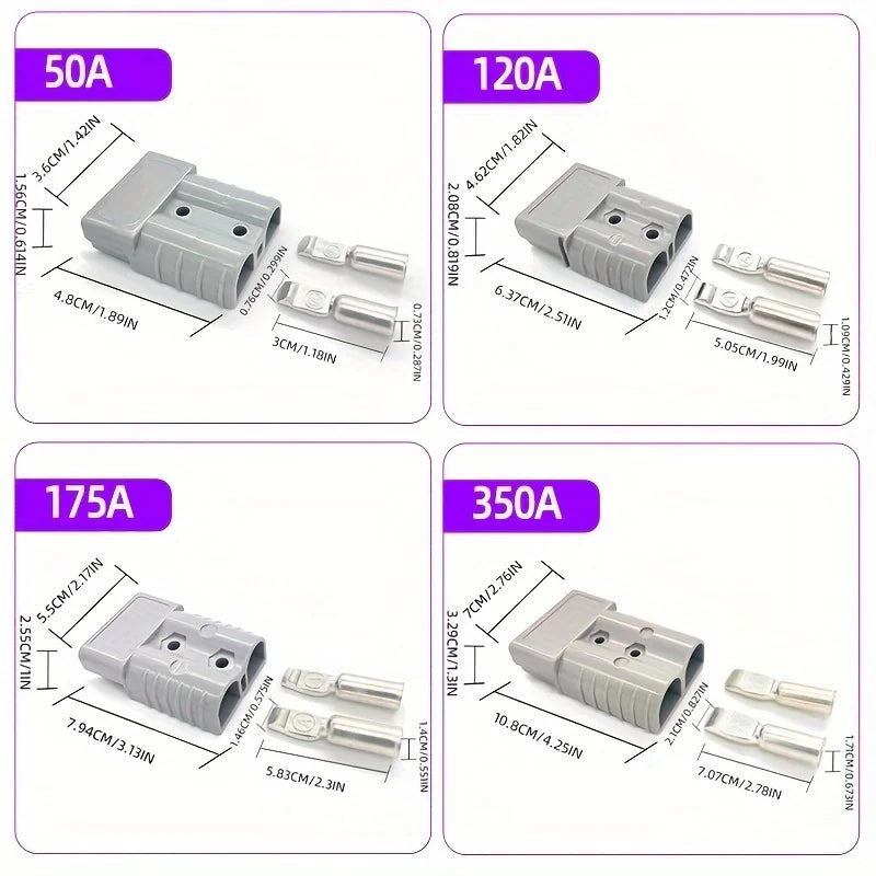 10/5 Set Power Plug Connector 50A High Current Automotive Fo