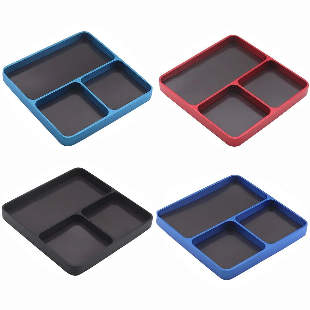 Magnetic 3-grid Parts Storage And Maintenance Tool Tray 98x9