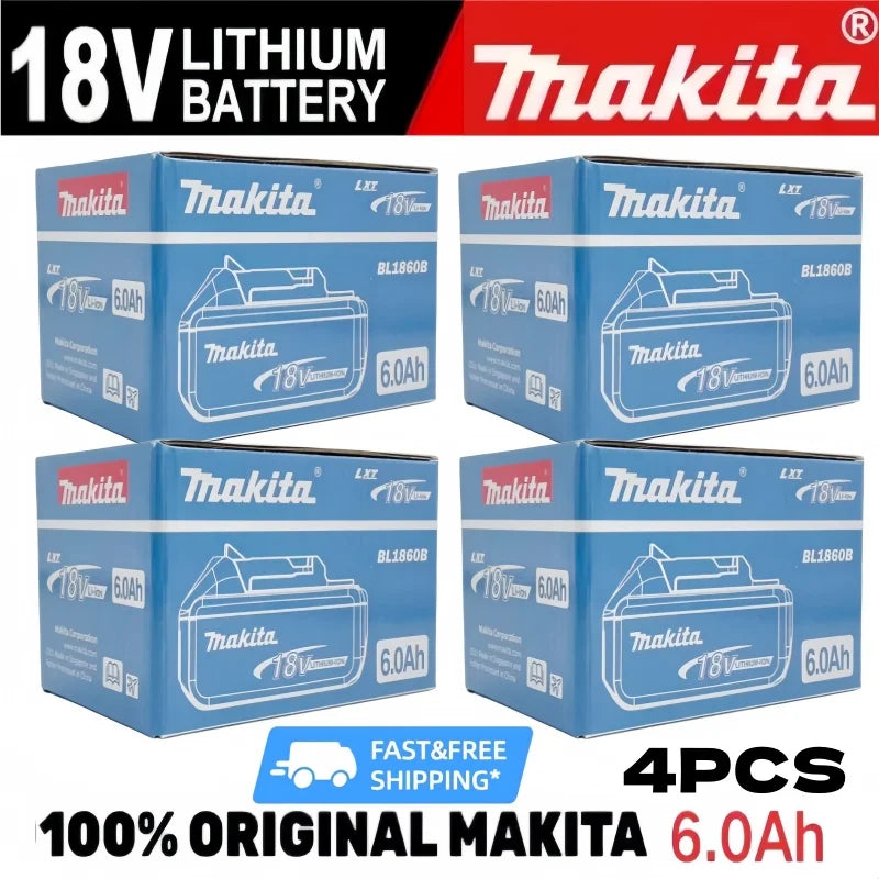 Genuine Makita 18V LXT 6.0Ah Li-ion Rechargeable Battery Replacement for BL1840 BL1850 BL1860 Power Tool Battery