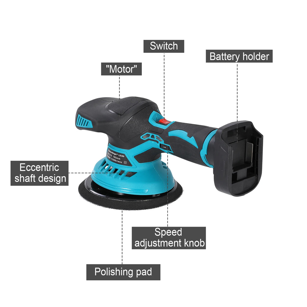 Heimerdinger 18V 150mm Cordless Mini Polisher Power Tools 11