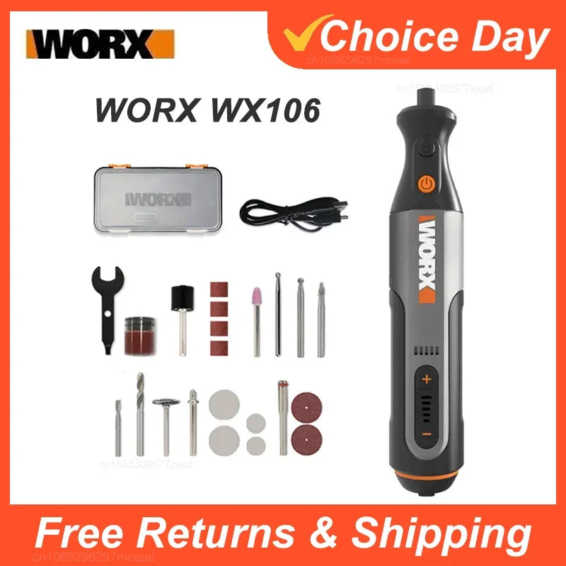Worx WX106 Rotary Tool 8V Cordless Mini Drill Engraving Grin