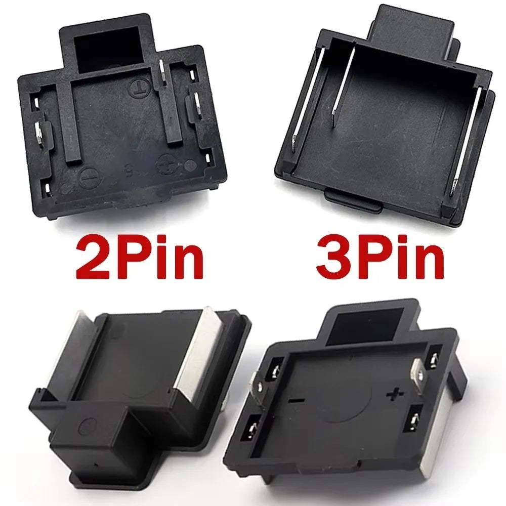 Black 2/3Pin ABS Battery Connector Battery Clip Connector Mu