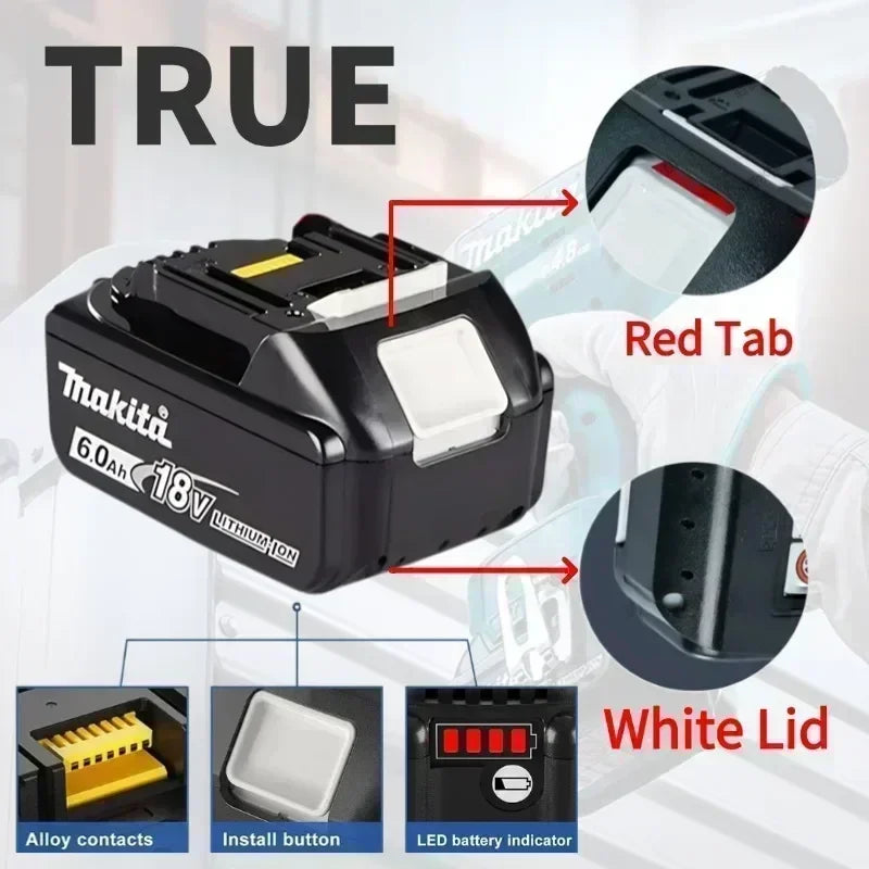 18V Makita Genuine Battery LED Display Rechargeable Tool Bat
