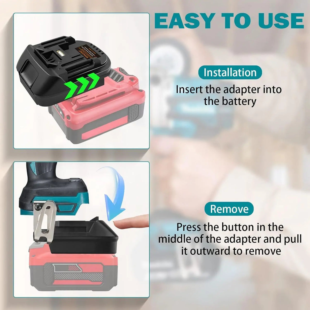 Adapter for New Stanley V20 20V SB202 SB204 SB206 Battery Co