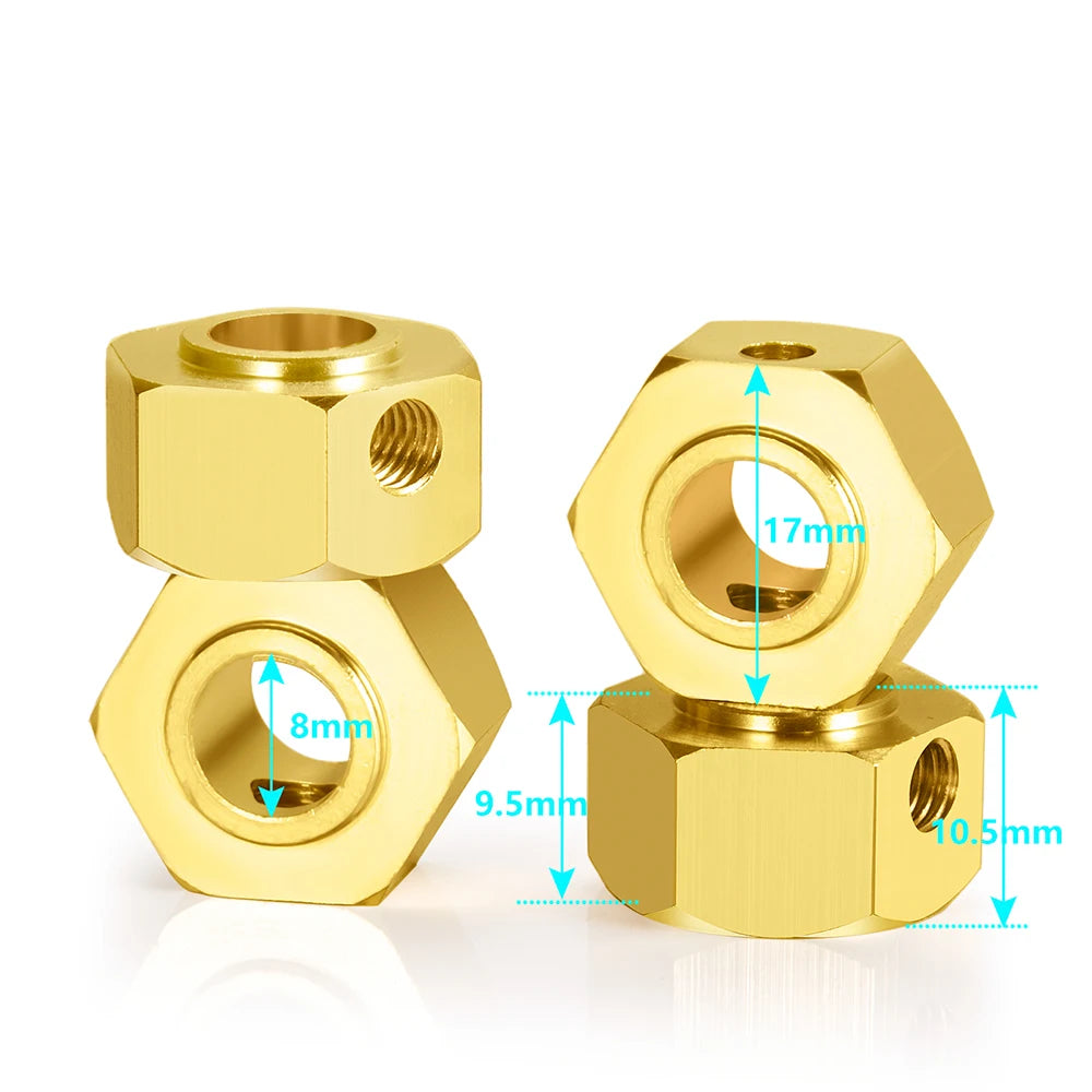 AXSPEED 4PCS Wheel Hex Adapter Brass Counterweight Axle Comb