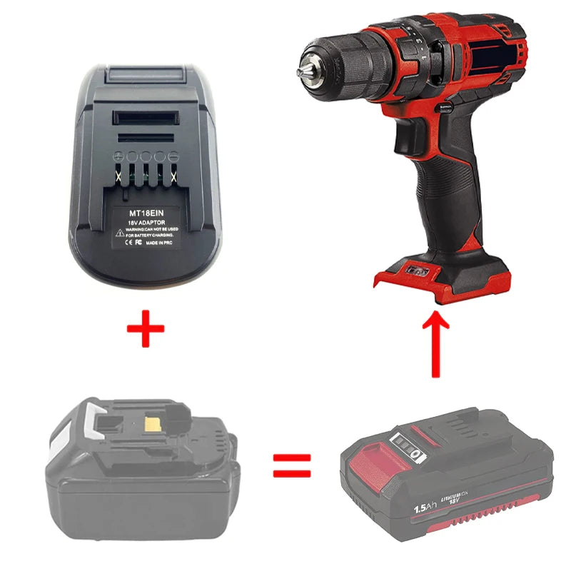 1/2PCS Adapter for Makita 18V To for Einhell 18V Li-ion Batt