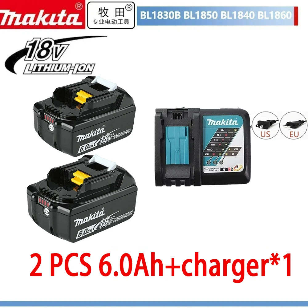 Makita 18V 6/5Ah Original Rechargeable Battery Fits BL1840 BL1850 BL1860B High-Capacity Power Tool Battery Reliable Performance