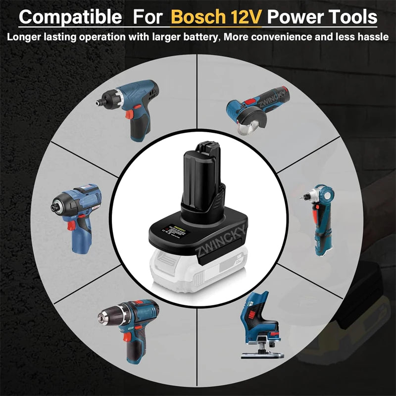Battery Adapter Converter for Makita/Dewal/Milwaukee/Bosch 1