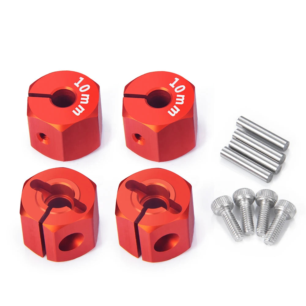 YEAHRUN 4PCS 12MM Hex Wheel Adapter with Pins Screws 8/9/10/11/12mm for 1 10 Axial SCX10 Wraith TRX4 TRX6 Sakura HSP HPI Parts