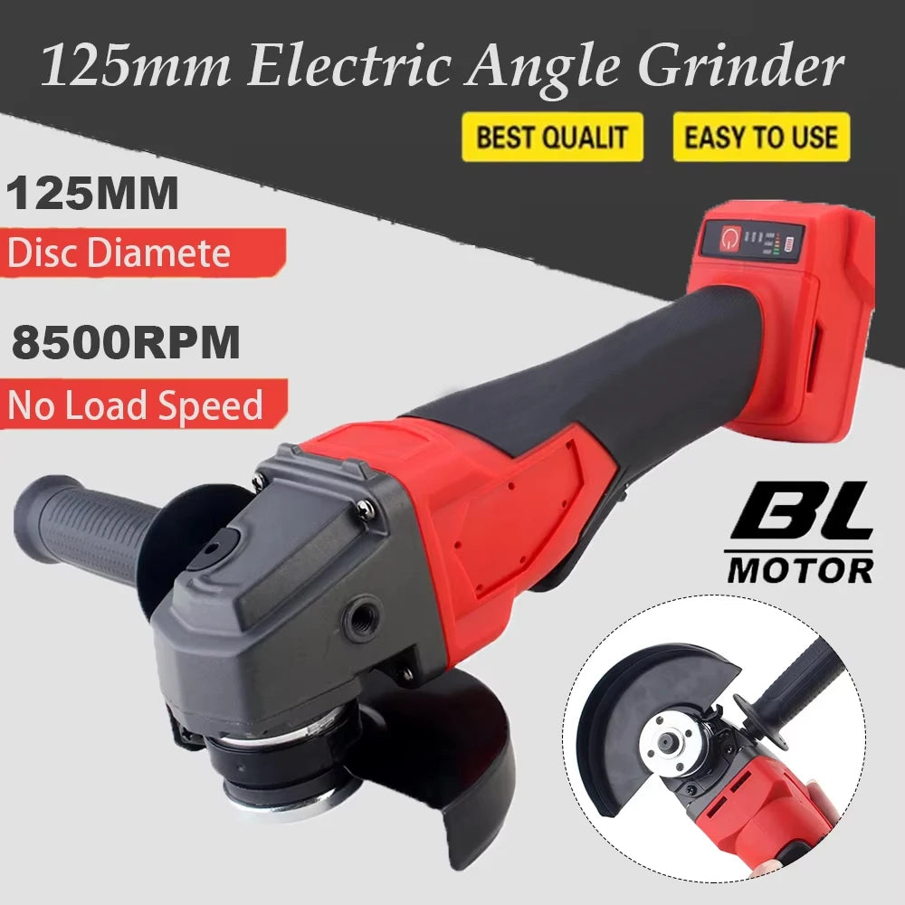 125mm Electric Angle Grinder 3 Gear Brushless Cordless Cutti