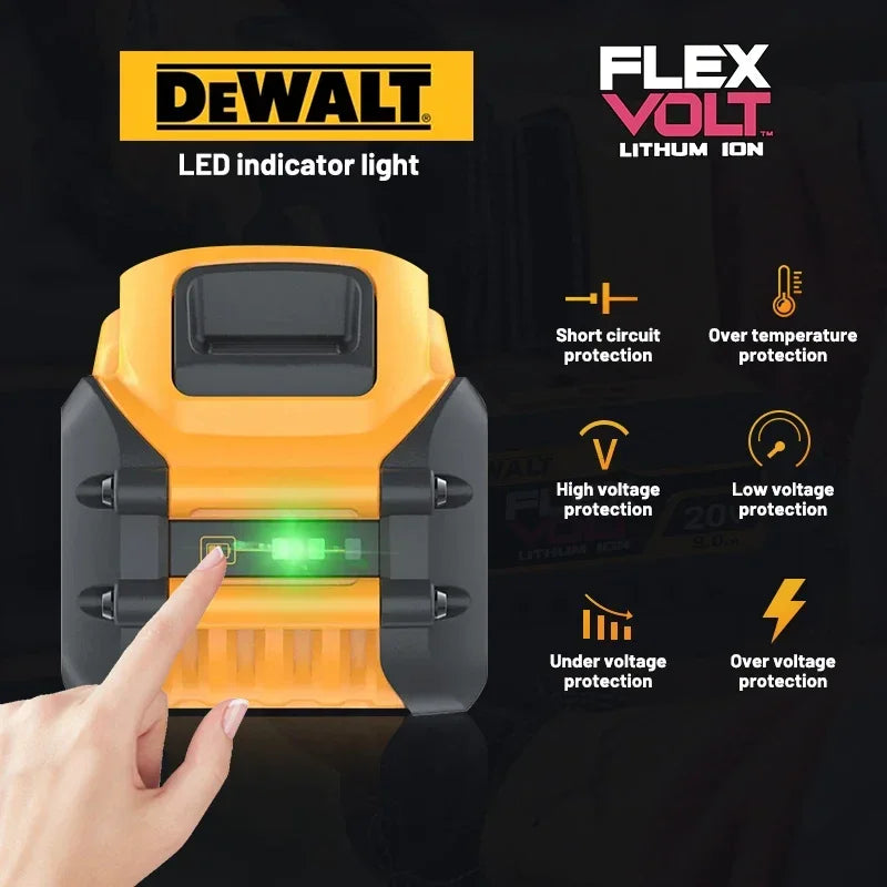 DeWALT Original Battery 20V/60V 6Ah 9Ah MAX FlexVolt for DCB