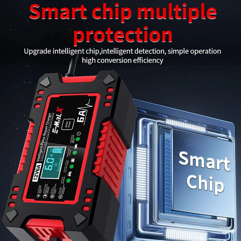 Car Battery Charger Intelligent Smart Battery Charging Fast 