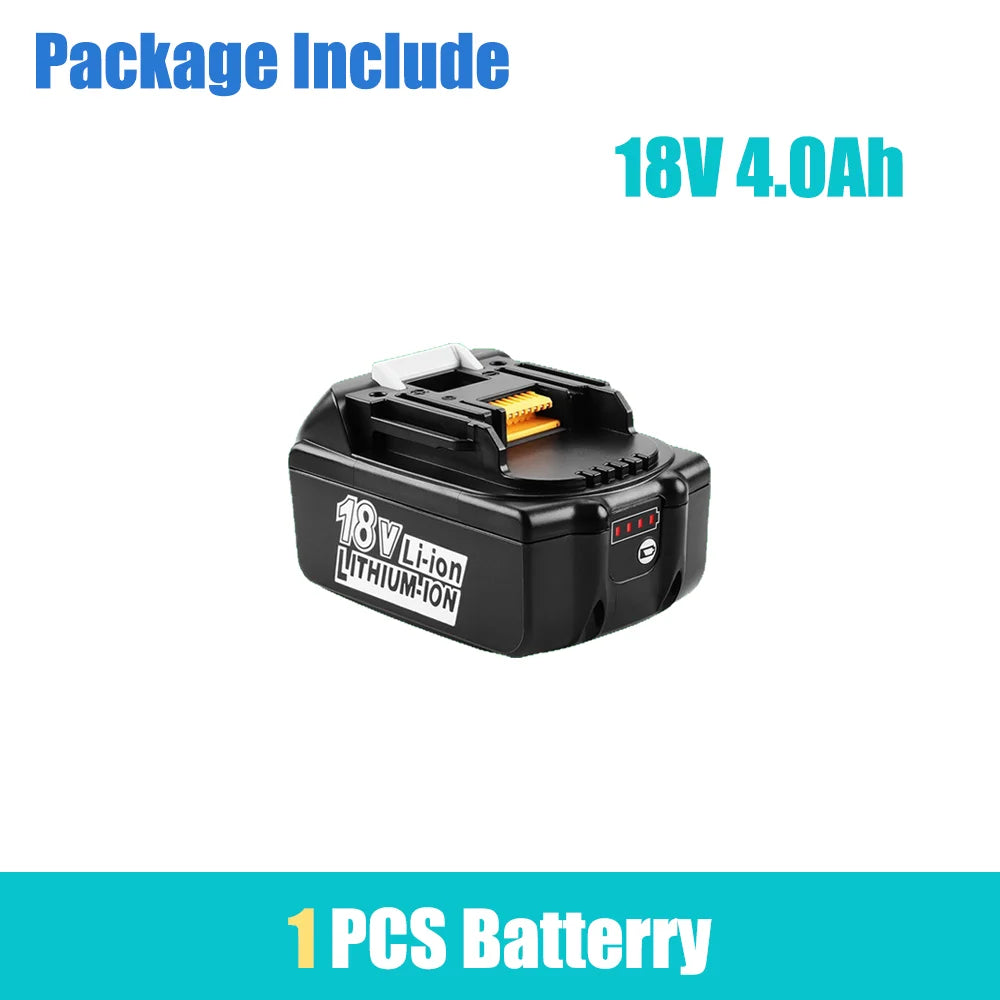 18V 4.0Ah Battery for Makita Rechargeable 18650 Lithium Ion Replacement BL1860B BL1860 BL1850 LXT400 BL1830 Power Tool Battery