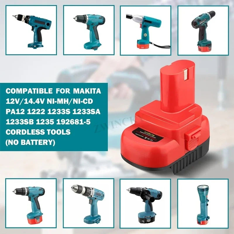 Adapter For Makita 12V Ni-Cd Ni-Mh Tool For Makita 18V LXT L