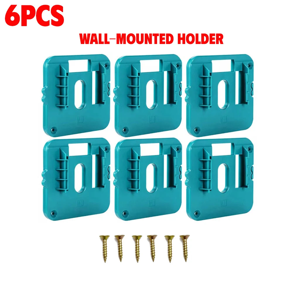 6-Slot Battery Carrying Holder for Makita 18V battery Batteries Case Storage Organizer Rack Portable Battery Caddy with Handle