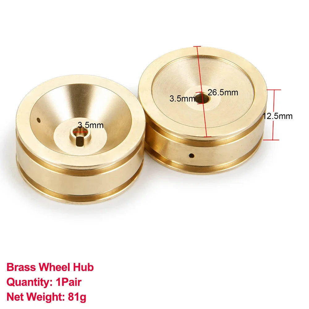 YEAHRUN Axial SCX24 Upgrade Parts Brass Counterweight Wheel Hex Adapter Axle Diff Cover Steering Knuckle Girder Motor Gears
