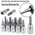 3/8 Inch Hex Bit Socket Set Sturdy Allen Key Sockets Profess