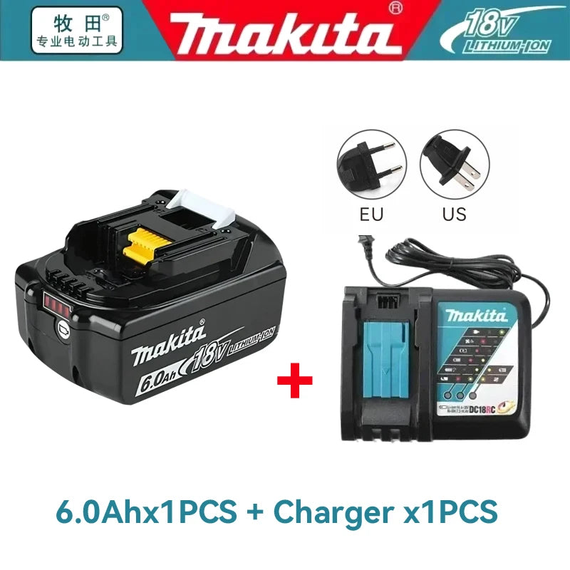 Makita BL1860 18V 6.0Ah Lithium-Ion Battery with LED Indicator for Angle Grinder Hammer Drill Impact Driver Cordless Power Tools