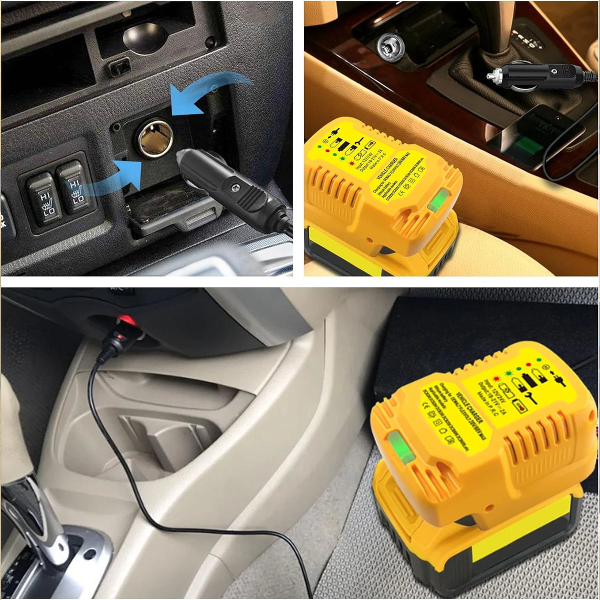 Mini Compact Car Charger For Makita For Milwaukee For Dewalt