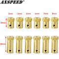AXSPEED 4PCS 12mm Wheel Hex Coupling Coupler Brass Sleeve Ad