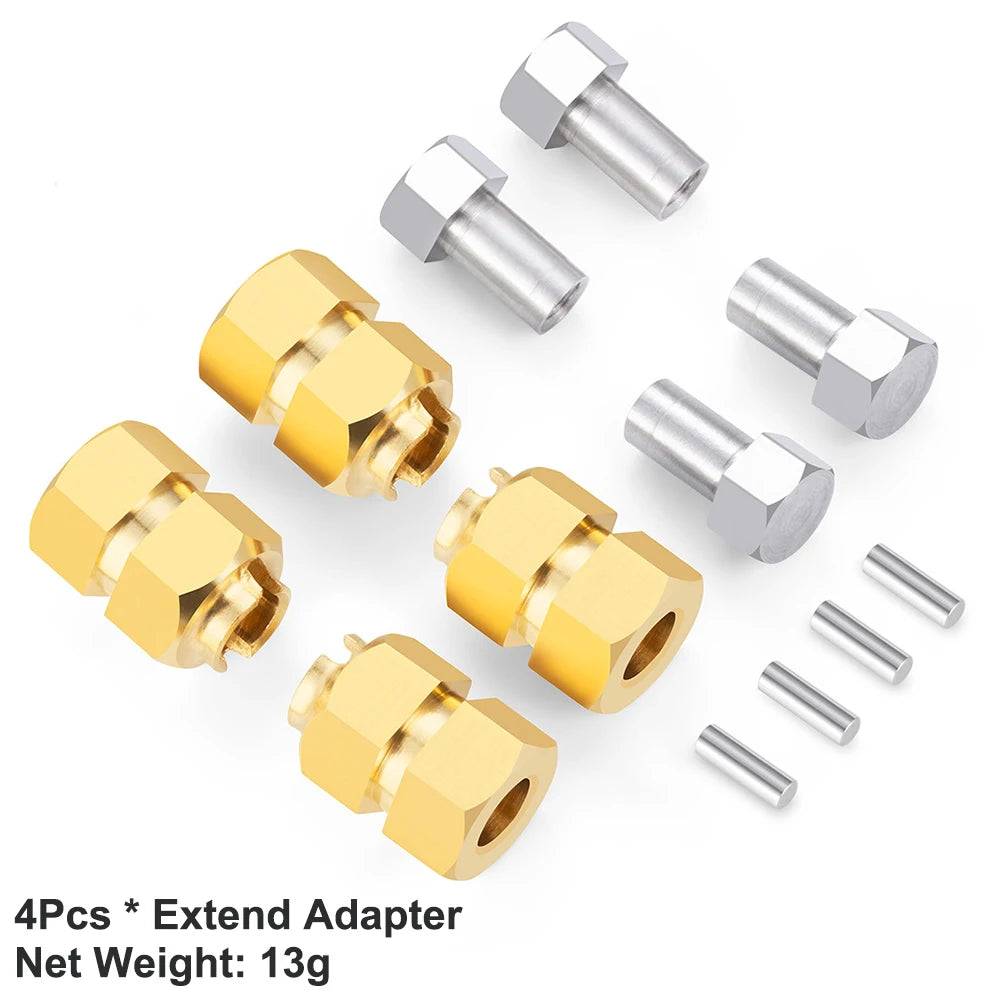 AXSPEED TRX4M Brass Weight Steering Link Blocks Knuckle Diff Cover Caster Blocks Hex Adapter for 1/18 TRX4M Upgrade Parts