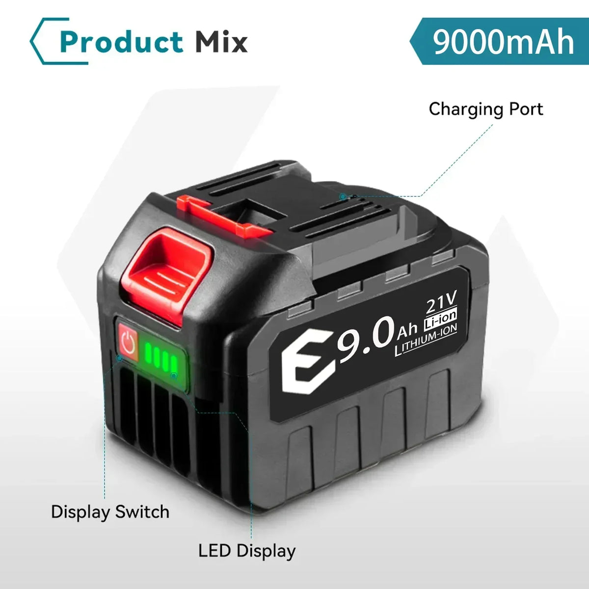 18V 21V MAX Rechargeable Battery 928VF 9000mah Li-ion Batter
