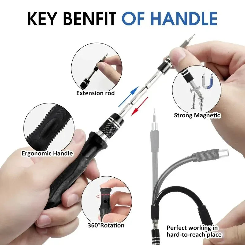 115 in 1 Professional Precision Screwdriver Set Magnetic Tor