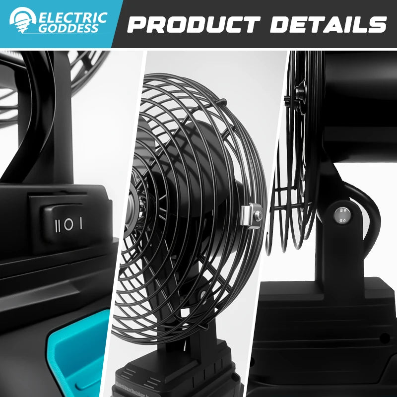 5/6/8 Inch 4000RPM Electric Fan Multiple Uses Powerful Power