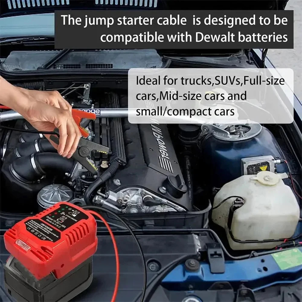 Battery Jumper Cable Adapter for Milwaukee 18V Auto Car Jump