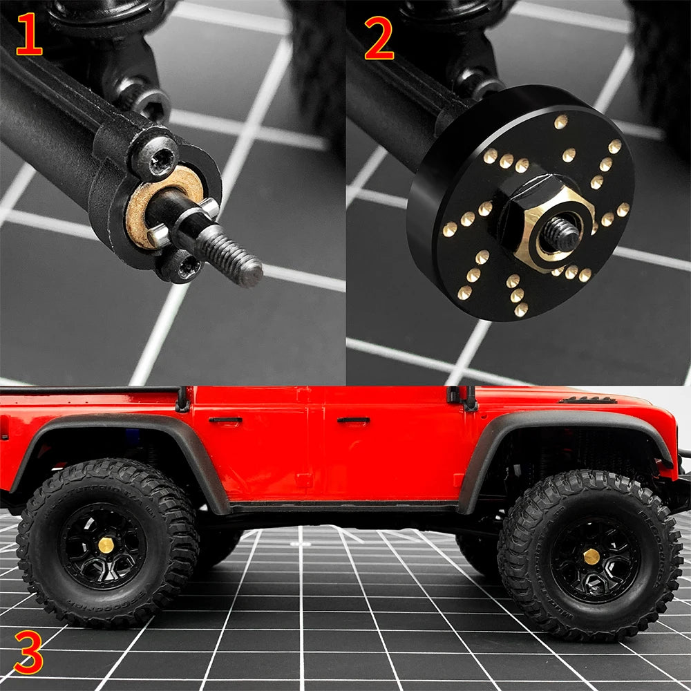 AXSPEED 4Pcs Wheel Hex Hub Adapters Brass Counterweight for 