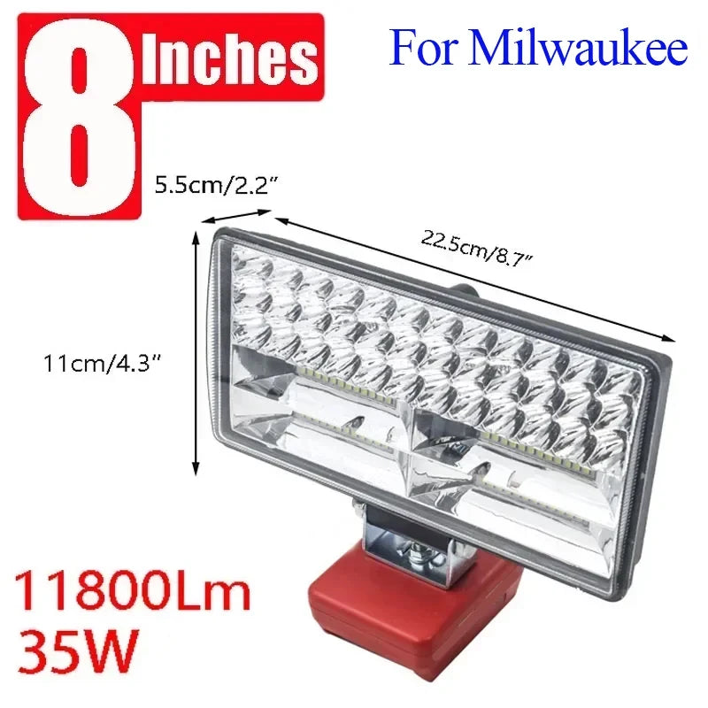 Power Tool Parts For M18 LED Work Lights Flashlights Electric Torch Spotlight USB Power Bank For Milwaukee 18V Li-ion Battery