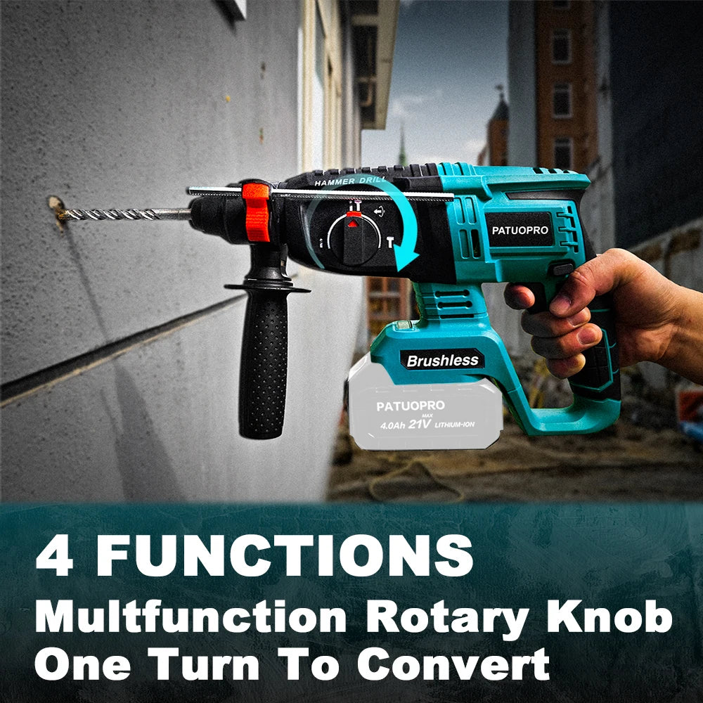 26MM Brushless Electric Hammer Drill Multifunctional Rotary 