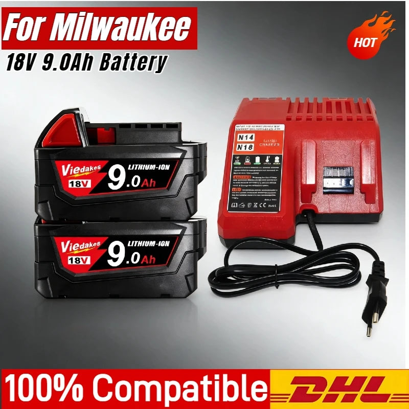 100% New 18V 12.0Ah For Milwaukee 18v Battery Li-Ion Replace