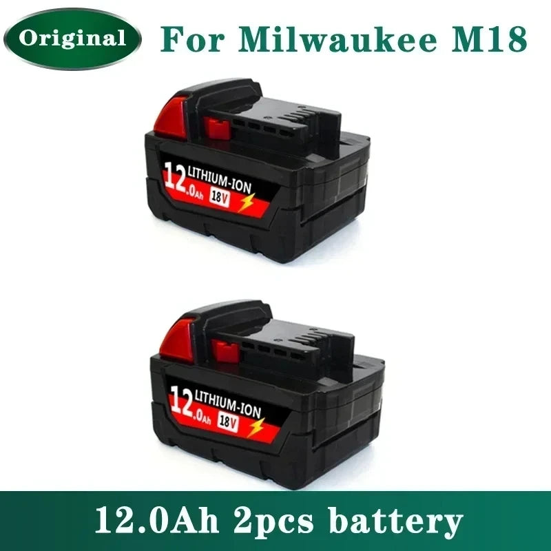 18V 12.0Ah Replacement Lithium Ion Battery For Milwaukee M18 Power Tool Batteries 48-11-1815 48-11-1850 48-11-1860 Z50+charge