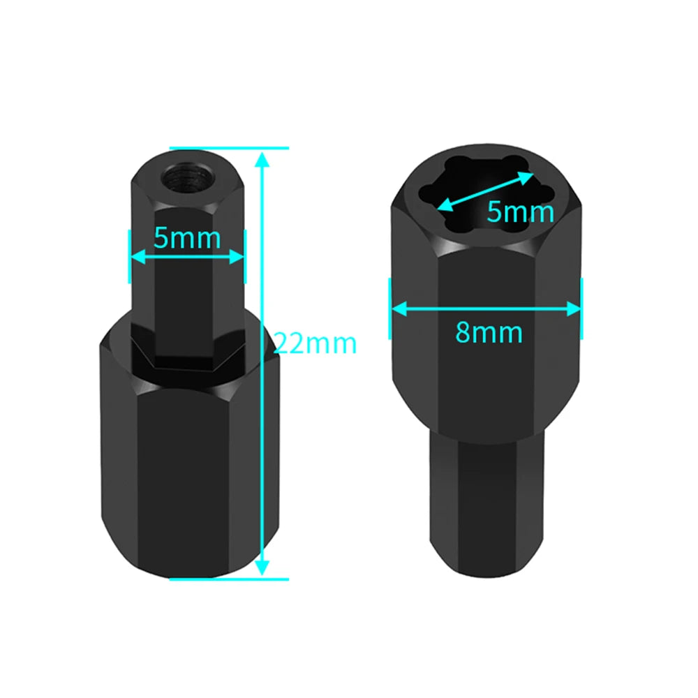 AXSPEED 4Pcs 5mm to 5mm Wheel Hex Hub Adapters for WPL C34 C