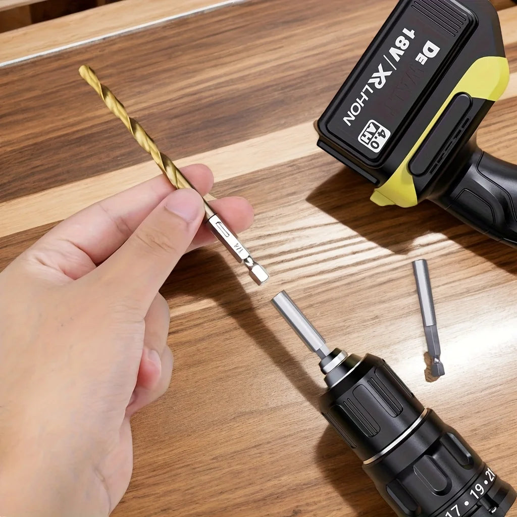 50/99pcs Titanium Coated High Speed Steel Drill Bit Set Hex 