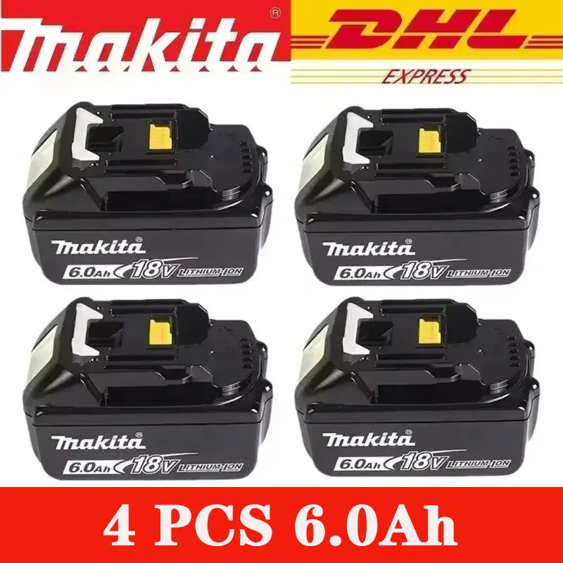 Original Makita 18V Battery Rechargeable Power Tool Makita 18V Battery Replaceable 5Ah/6Ah Battery Lithium-ion 1850 BL1860B 6A