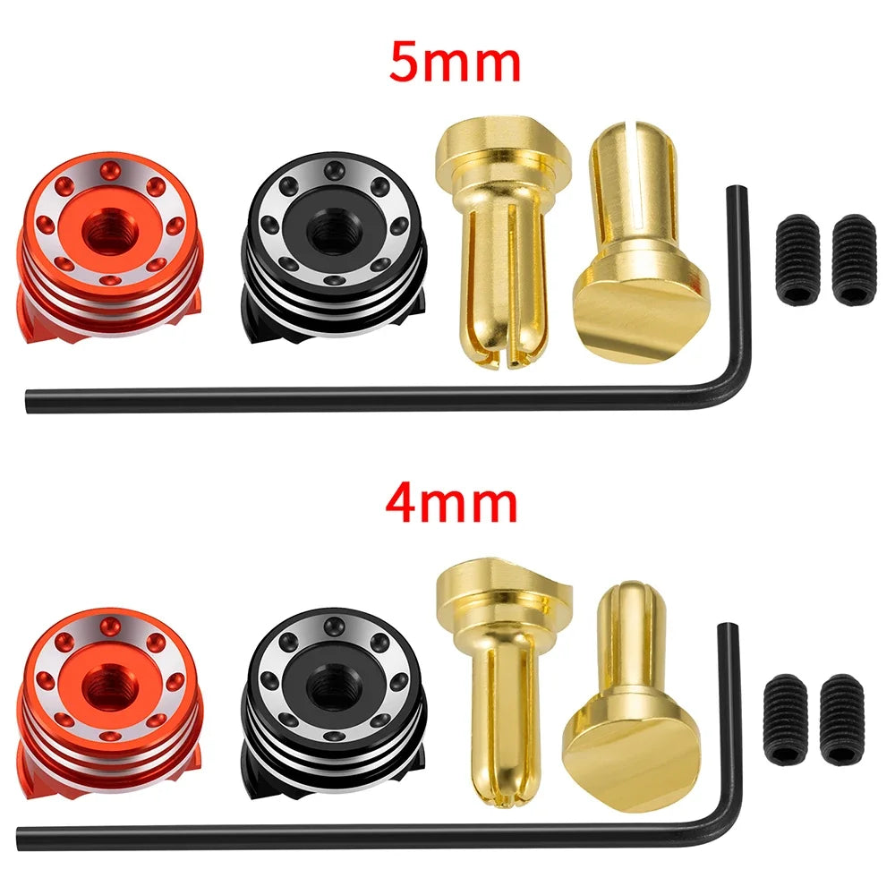 AXSPEED Metal Heatsink Bullet Plug Grips 4/5mm Banana Connec