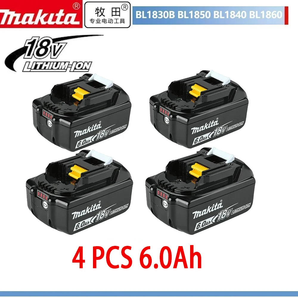 Makita 18V 6/5Ah Original Rechargeable Battery Fits BL1840 BL1850 BL1860B High-Capacity Power Tool Battery Reliable Performance