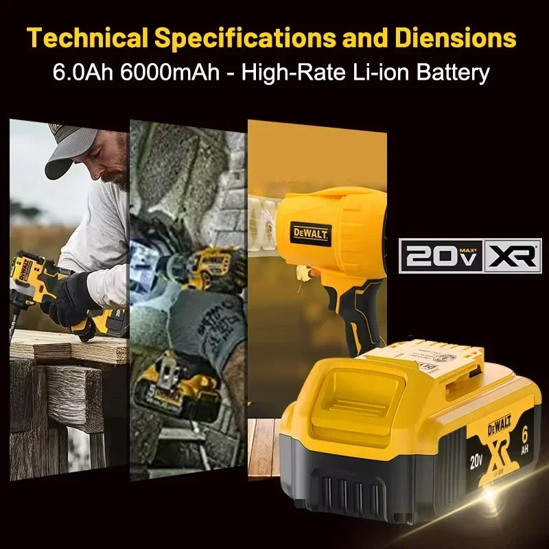 DeWALT Original Battery 20V/60V 6Ah 9Ah MAX FlexVolt for DCB