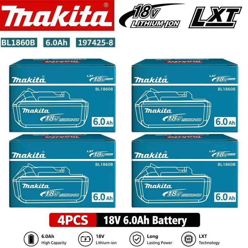 100% Original 6AH Makita BL1860 18V Battery Power Tools Li-ion Replacement LXT BL1850 BL1840 for 18V Screwdriver with BMS 18V
