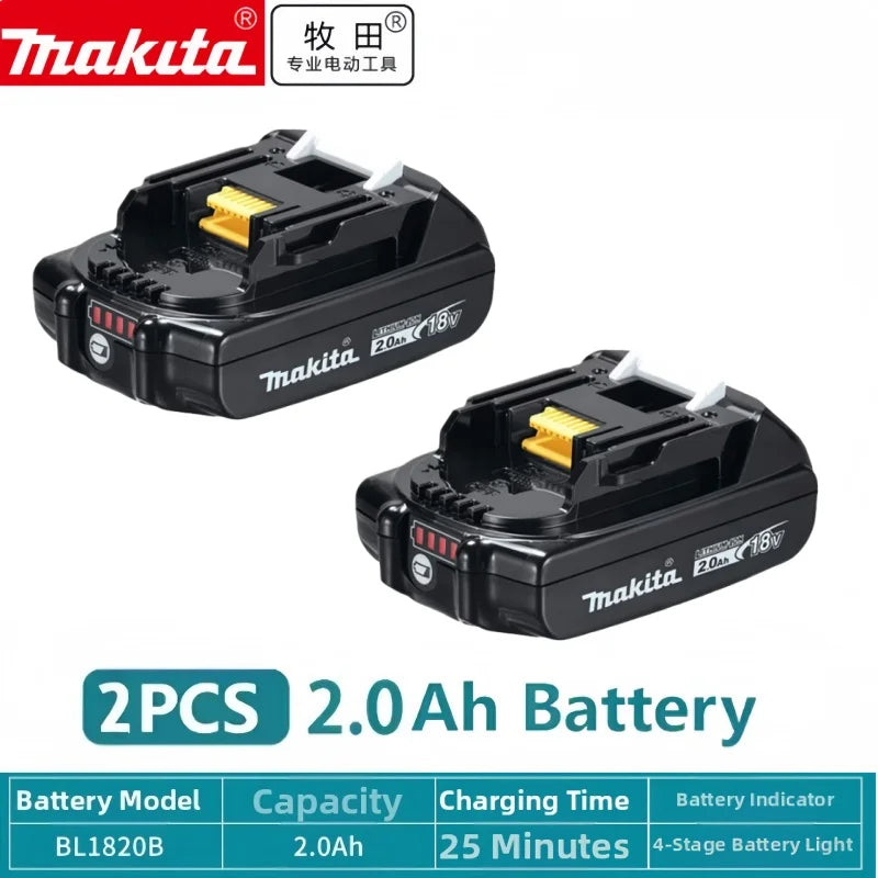 100% Original Makita BL1860B 18V 6.0Ah Battery with LED Power Indicator Extended Runtime for LXT Cordless Tools