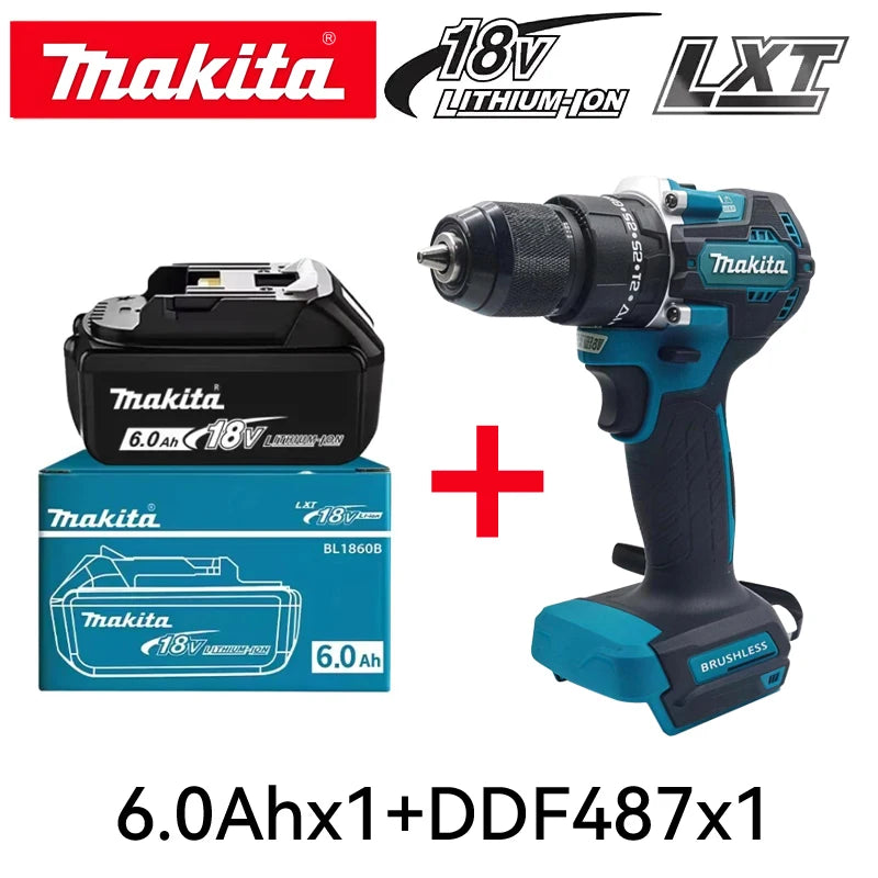 Original Makita 18V LXT 6.0Ah BL1860 Lithium-Ion Battery High Capacity with LED Power Indicator for Makita Cordless Power Tools