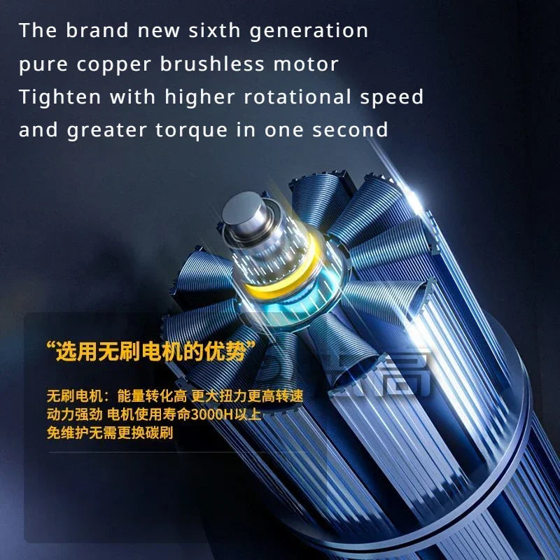CHIGO Brushless Electric Drill Cordless Knockable Driller Dr