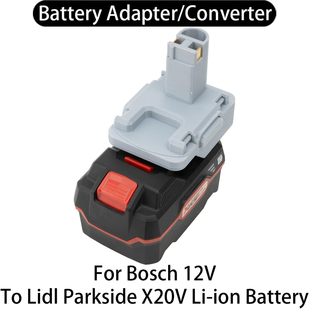 Battery Adapter For Bosch 12V Li-ion Tool To Lidl Parkside X