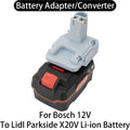 Battery Adapter For Bosch 12V Li-ion Tool To Lidl Parkside X