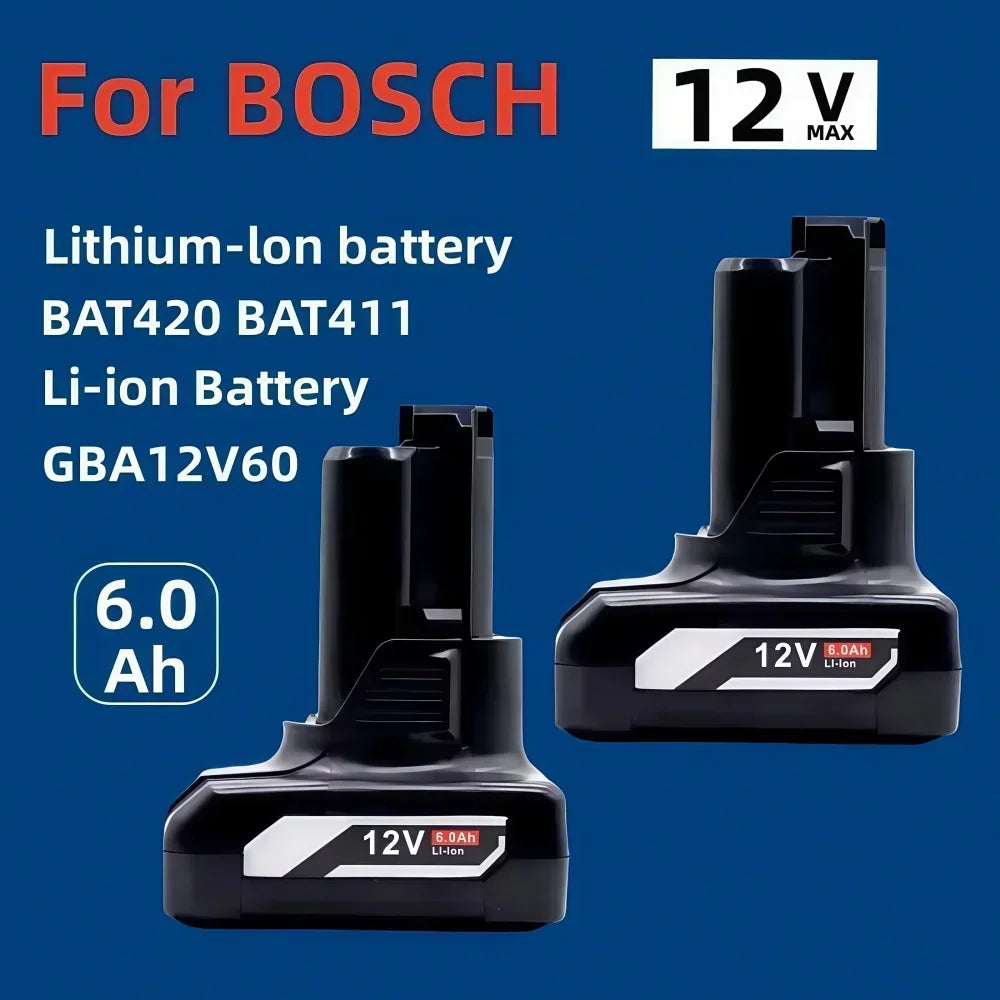 GBA12V 6000mAh for Bosch 12V/10.8V Li-ion Replacement Batter